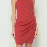 Teeze Me NWT Sleeveless Modest Asymmetrical Drape Skirt Career  dress Photo 3