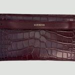 Senreve GRAY Embossed Leather Bracelet Pouch Clutch Grey Womens Size OS Photo 1