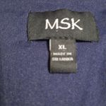 MSK Cold Shoulder Blouse Size XL NWT Blue Photo 2