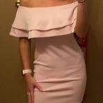 Missguided Pink Off The Shoulder Dress Photo 1