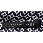 ZARA  Black & White Long Sleeve Flowy Hi-Lo Popover Blouse ~ Women's Size MEDIUM Photo 6