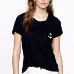 J.Crew Navy Blue Collector Linen Anchor Pocket Tee Shirt Photo 0
