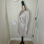 NTM: Silver Sequin Mini Dress Surplice V Photo 9