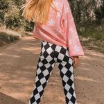 Peach Love California Pink Flower Bubble Sleeve Sweater Photo 5