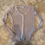 autumn cashmere  Cotton Crochet Longsleeve Top Sz S Photo 0