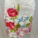 White embroidered lace halter butterfly back floral dress size medium Photo 5
