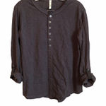 Jag jeans Jag Blue Gray Popover‎ Henley Hi Low Top Photo 0