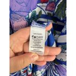 LuLaRoe ‎ Lindsay Kimono L Blue Stripe Floral Boho Coastal Resort Beach Cover Up Photo 4
