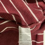 Market & Spruce  Maroon and White Striped Hoodie Photo 4