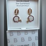 Bauble Bar red white blue football dangle earrings Photo 0