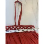 Anthropologie Hazel Babydoll Tank Top Sz S Red Smocked Boho Embroidered Beaded Photo 4