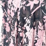 Vintage California Dynasty Sheer Black & Pink Floral Chemise Lingerie Size Large Photo 9
