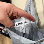 NWT ARRANGE Illusion Beaded Dress Bridal Silver Size 0 column maxi dress size 6 Photo 7