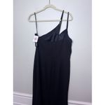 XScape  Dress Gown Womens Size 14 Black One Shoulder Stretch NWT $249 Photo 4