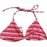 Solid & Striped Bikini Top Womens Size Medium Pink Striped Spaghetti Strap NWT Photo 0