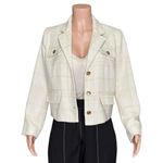 J. McLaughlin  Claudie Plaid Tweed Jacket, Off-White, Medium Photo 8