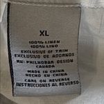 Nicole Miller  White 100% Linen Blouse Size XL Photo 5