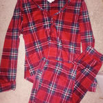 Laura Ashley Women's  Plaid Christmas PJ Pajama Set Large Soft Photo 0