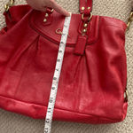 Coach Cherry Red Two Way Bag Hobo Satchel Large L1280-F19243 Purse Photo 3
