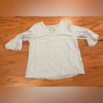 Old Navy - Light Blue and White Striped Blouse Size L Photo 4