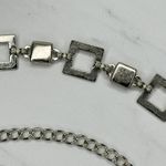 Square Geometric Chain Link Belt Silver Tone One Size (OS) ✨ Photo 2