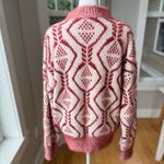 POL White Burgundy Mockneck Sweater Size Large Photo 2