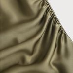 Rihoas Green Satin Boat Neck Slip Midi Dress Size 4 Photo 7