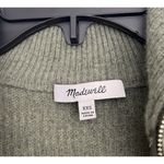 Madewell  Glenbrook Half Zip Sweater Merino Wool Olive Green Women's XXS Oversize Photo 7