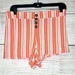 Rue 21 Orange & White Rayon Summer Shorts Size Medium Photo 3