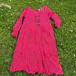Free People Jen's Pirate Booty Pink Lace Teardrop Pixie Dress Size S Boho Cute Photo 1