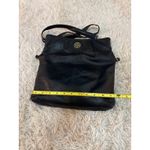 Tory Burch Black Leather Foldover Convertible Shoulder Crossbody Bag Gold Logo Photo 6