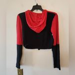 Love ari block color black and red queen cropped hoodie size juniors medium Photo 2