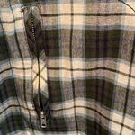 Reversible Oversized Green Navy Blue Plaid Tartan Hooded Bomber Jacket Size M Size M Photo 4