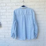 Charter Club Women's XL Striped Linen Button-Up Shirt Multicolor Long Sleeve Photo 2