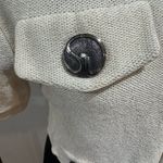 St. John Boutique Cream Textured Bomber Jacket with High Collar Photo 2