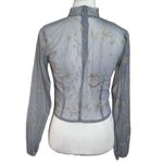 superdown Janice Sheer Top Grey Metallic Stars Constellation Womens Size XS Photo 5