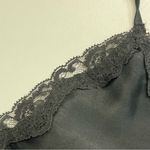 Victoria's Secret Vintage  Nighty Set Cami Tank Shorts Satin Lace Trim Black Y2K Photo 3