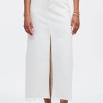 Madewell NWT The Rilee Denim Midi Skirt In Tile White Size 33 Photo 1