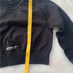 ECHT  women's medium crop black long sleeve work out top athletic gym lulu work o Photo 5