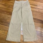 Cartonnier Khaki Wide Leg Sailor Pants Women's Size 2 Unique Lace Up Back Detail Tan Photo 0