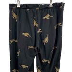 Torrid Black Leopard Graphic Elastic Waistband Wide Leg Womens Pants 1X Tall Photo 3