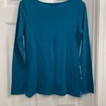 Chaus Sport Sparkly Teal Colored Long Sleeve Top Size S NWOT Blue Photo 4