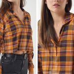 Urban Outfitters  cropped plaid shirt sz l Photo 1