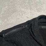 ALLSAINTS  Sweater Womens 4 Grey Black Drina Cardigan Asymmetric Wool Cotton Photo 4