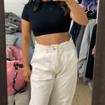 ZARA Paperbag White Pants Photo 0