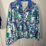 Oleg Cassini Women’s Vintage Long Sleeve Multicolored Button Down Jacket SZ La… Size L Photo 0