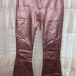 Edikted  Pink Faux Leather Pants Metallic Flared Photo 0