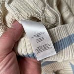 Aritzia Clay Cropped Knit Sweater Whisper White & Dune Blue Size XS Photo 4