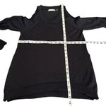 Ramy Brook  Tascha Black Cold Shoulder Wool Sweater with Side Zipper Size Small Photo 4