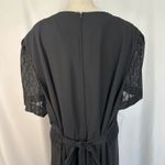 Vintage Kari's Korner‎ Black Maxi Dress Lace Short Sleeve Women Plus 30 Formal Size 30W Photo 6
